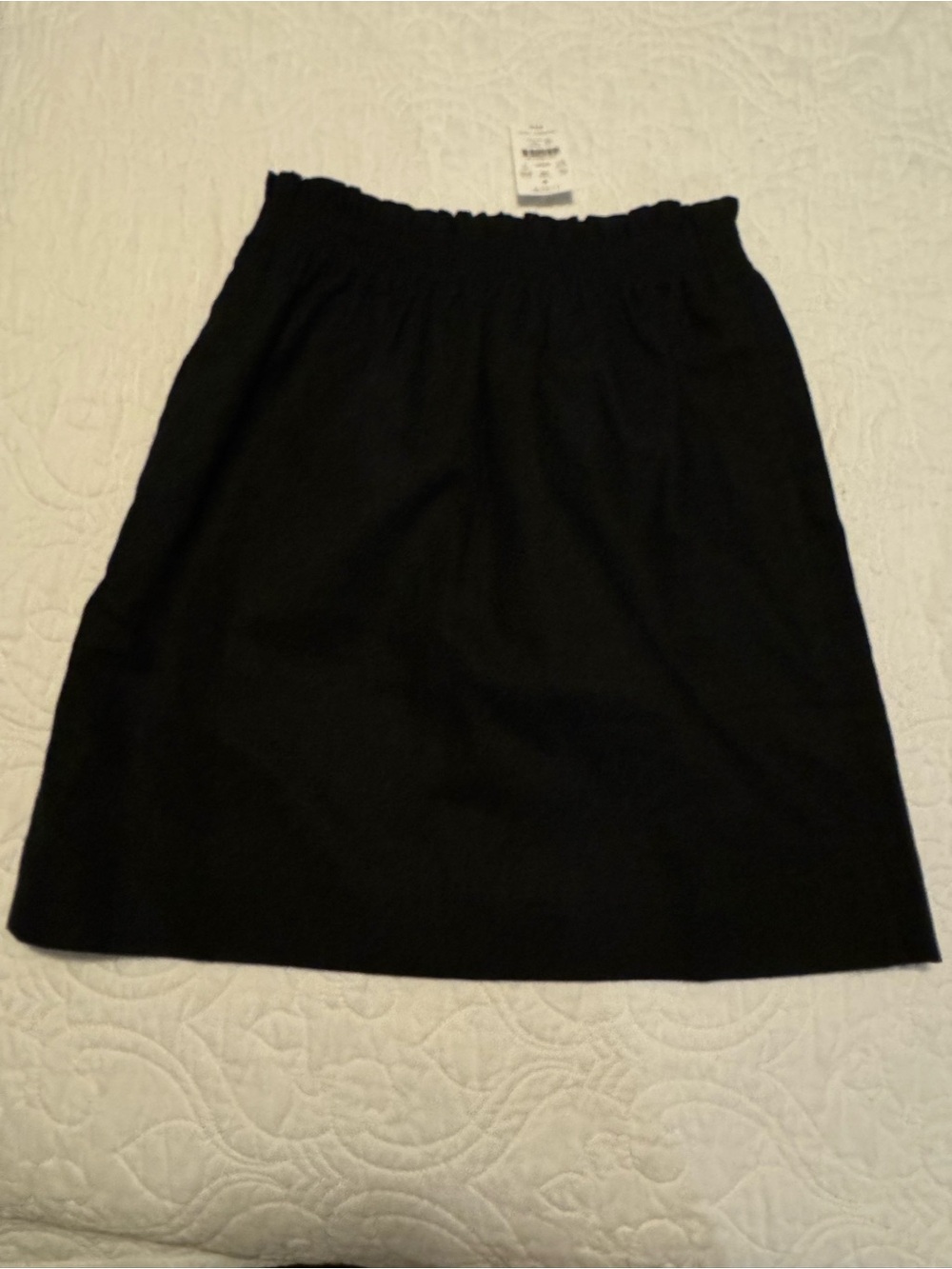 J. Crew Black Elastic-Waist A-Line Skirt